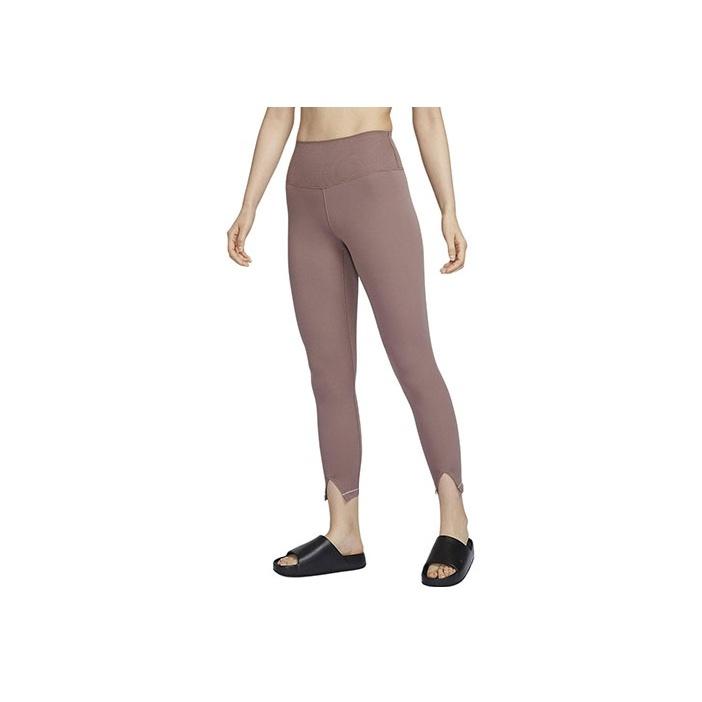 

Nike One Rib Solid Color Simple Quick-Dry High-Waisted Nine-Point Tight Sports Leggings Women leggings Smoke-Gray Purple Red FN4972-208 XS
