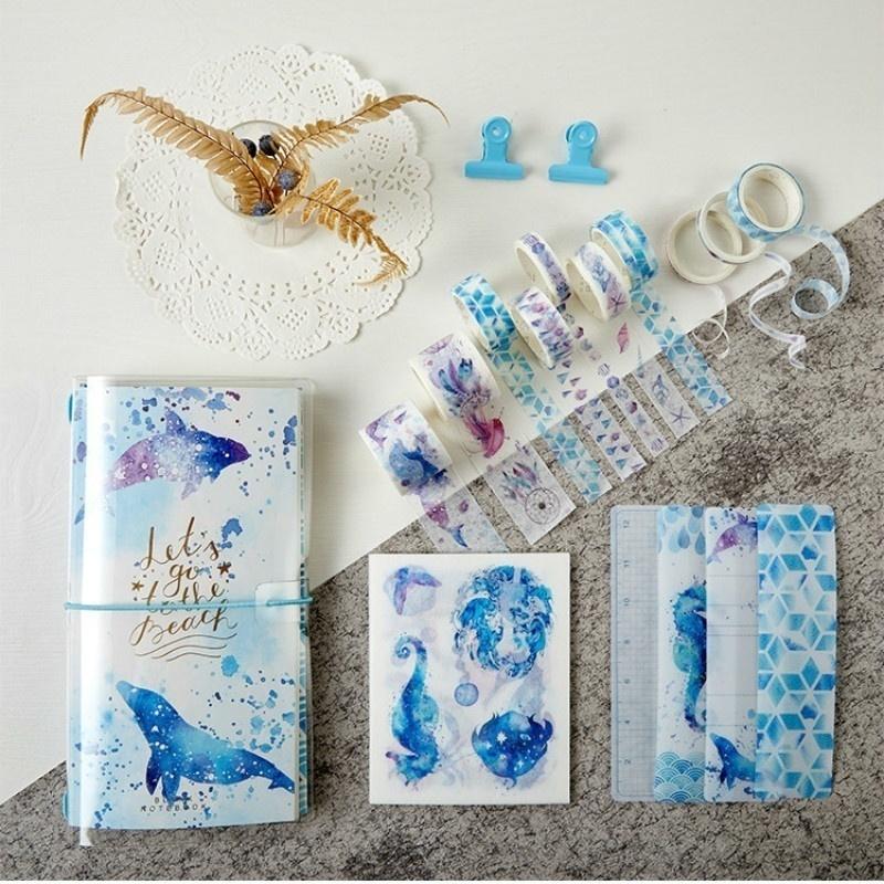 DIY Washi Tape Büroklammern Aufkleber Geschenkbox Journal Traveler Notizbuch Handbuch Set Persönlicher Tagebuchplaner Zubehör für Mädchen