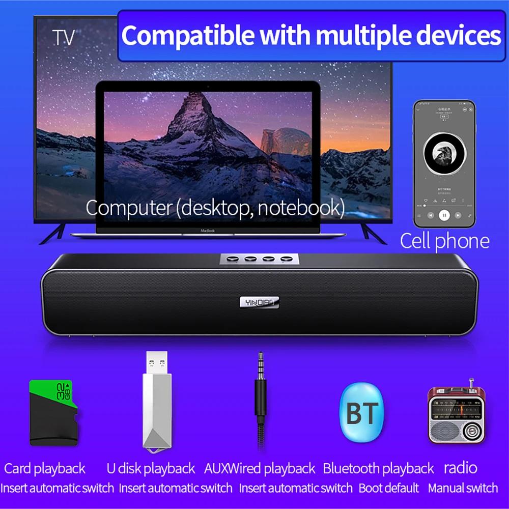 

YINDIAO A36 ABS Desktop Bluetooth-compatible Speaker Soundbar HiFi Computer Laptop Loudspeaker A