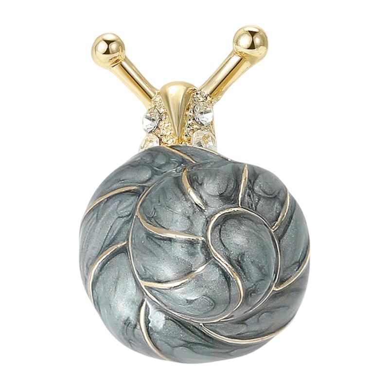 Broche Artístico de Caracol Esmaltado com Técnica de Óleo Gotejante em Base de Liga para Declarações de Moda Personalizadas