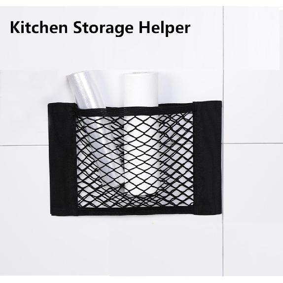 Universal Mesh Cargo Net With Tape Stickers Car Stretchable Storage Net Wall Sticker Organizer Pouch Bag Storage Mesh Net For SUV Car Trunk