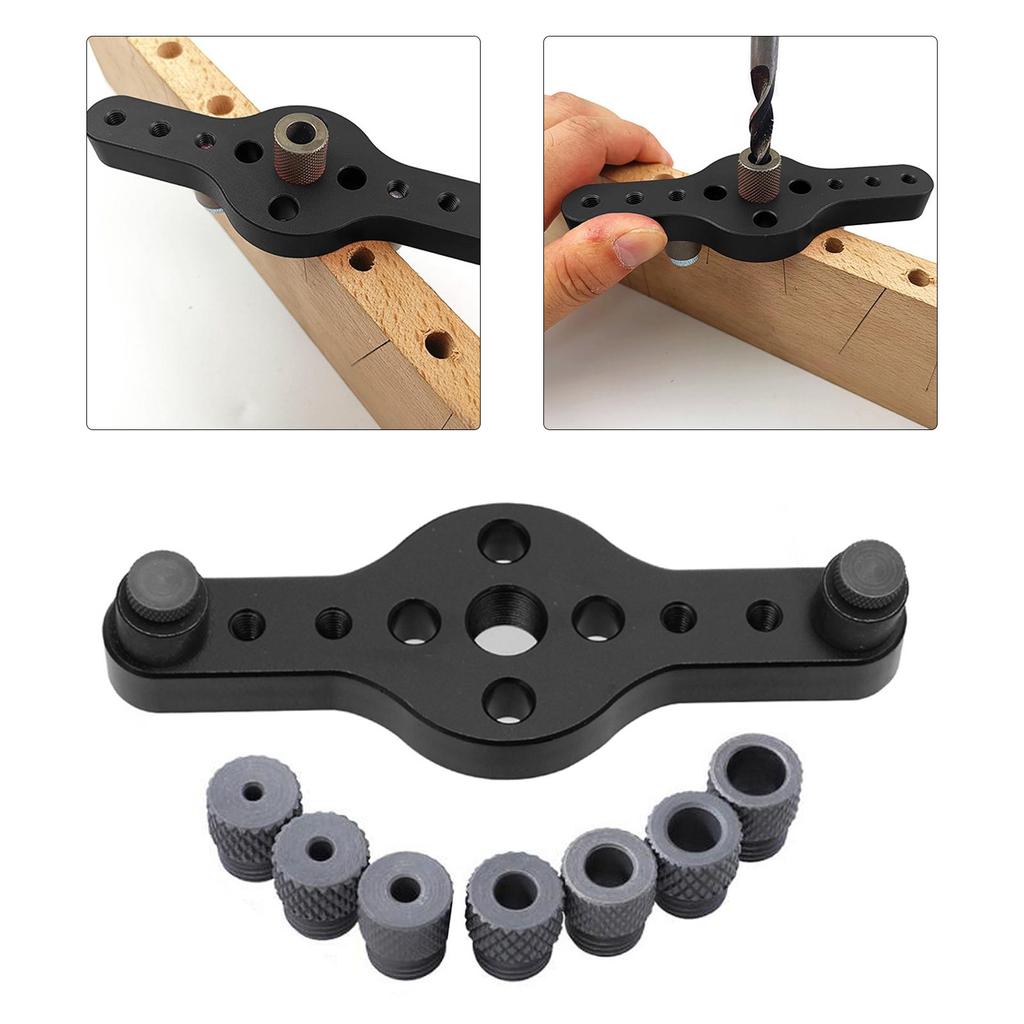 Vertical Self Centering Dowel Woodworking Holing with mm Drill Bushings Pocket Locator with Drill Bushings Carpentry Tools