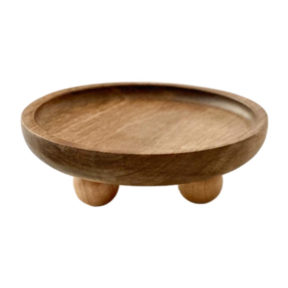 

Mini Bamboo Wooden Oval Tray For Dessert Candle Key Storage Creative Coffee Cup Pad Coaster Plate Aromatherapy Ornament Tray