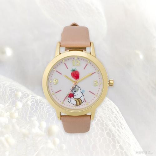 Fieldwork Watch mofusand Shark Blue Leather Band MSD002-2 Women's Pink