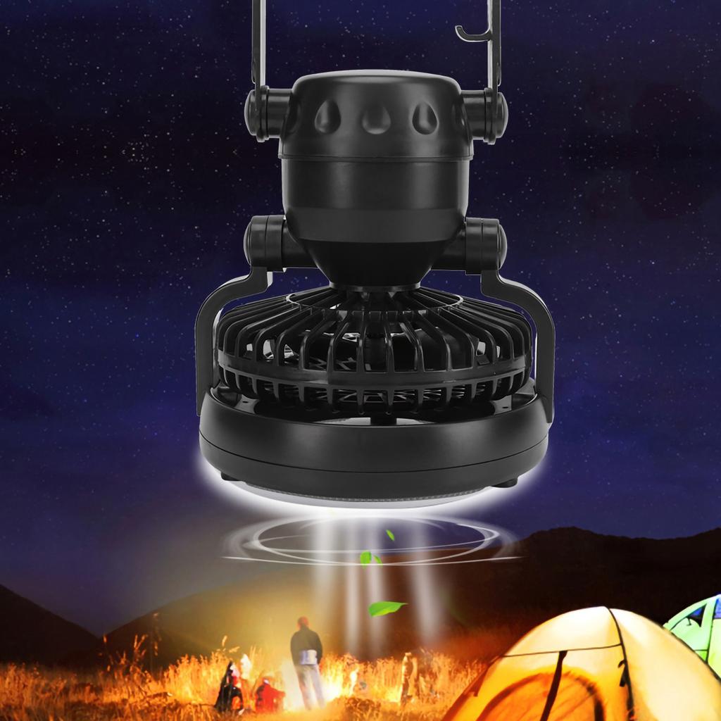 ABS Lightweight 18LED Portable Multifunction Outdoor Camping Tent Fan Light with Hook