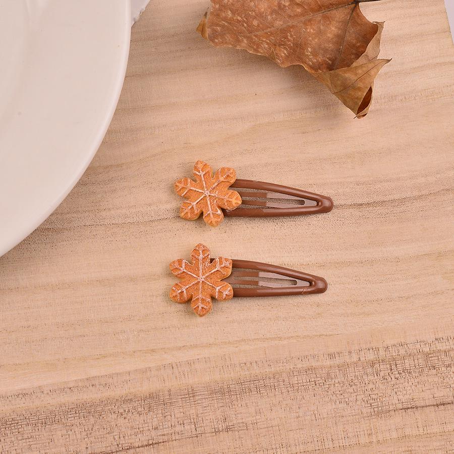 Autumn/Winter Cute Christmas Cookie Snowman & Tree Hair Clip - Festive Holiday Hair Accessories for Women