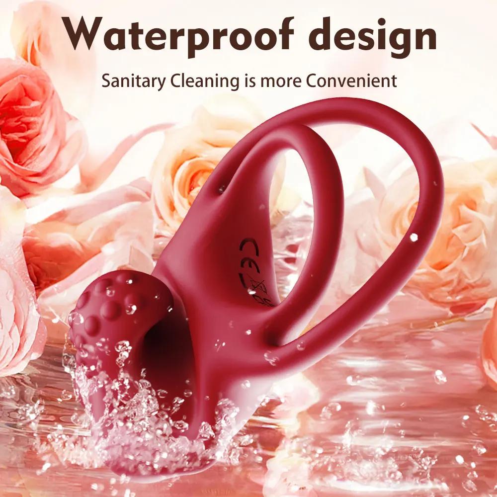 Vibrating Penis Ring for The Tongue, Clitoral Vibrator, Sex Toys, Clitoral Stimulator with Tongue for Men and Women,10 Vibrations, Couple Sex Toys