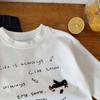 Children'S T-Shirt Spring New Korean Version Of Boys And Girls Letter Penguin Long-Sleeved Top Baby Children'S Clothing