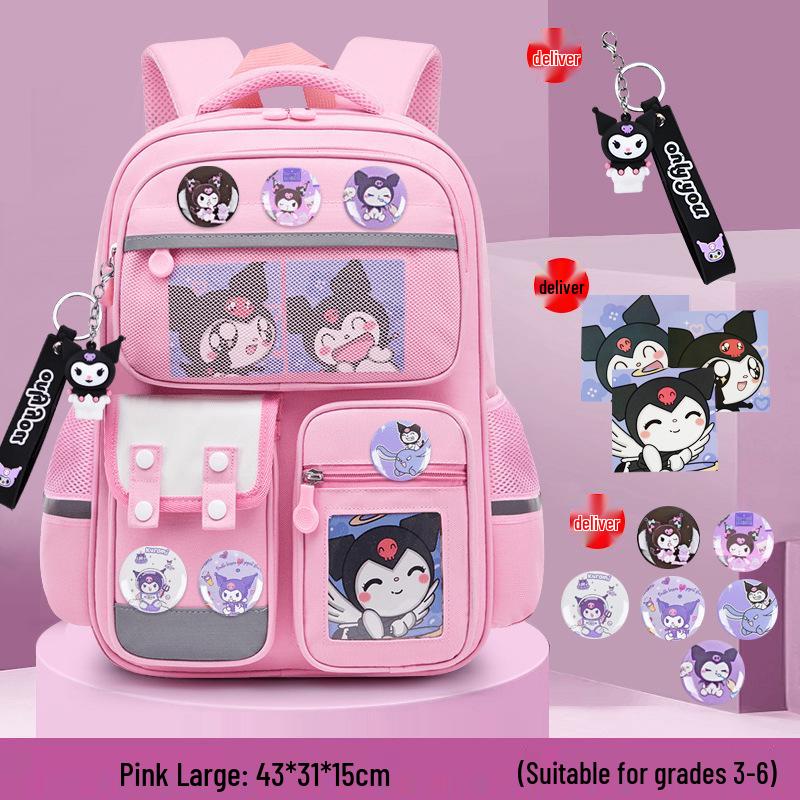 Capybara Large Capacity School Backpack for Boys & Girls Grades 1-6