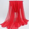 Luxury Brand Designer Chiffon Scarf Sunscreen Long Shawl Wrap  For Summer Women Accessories
