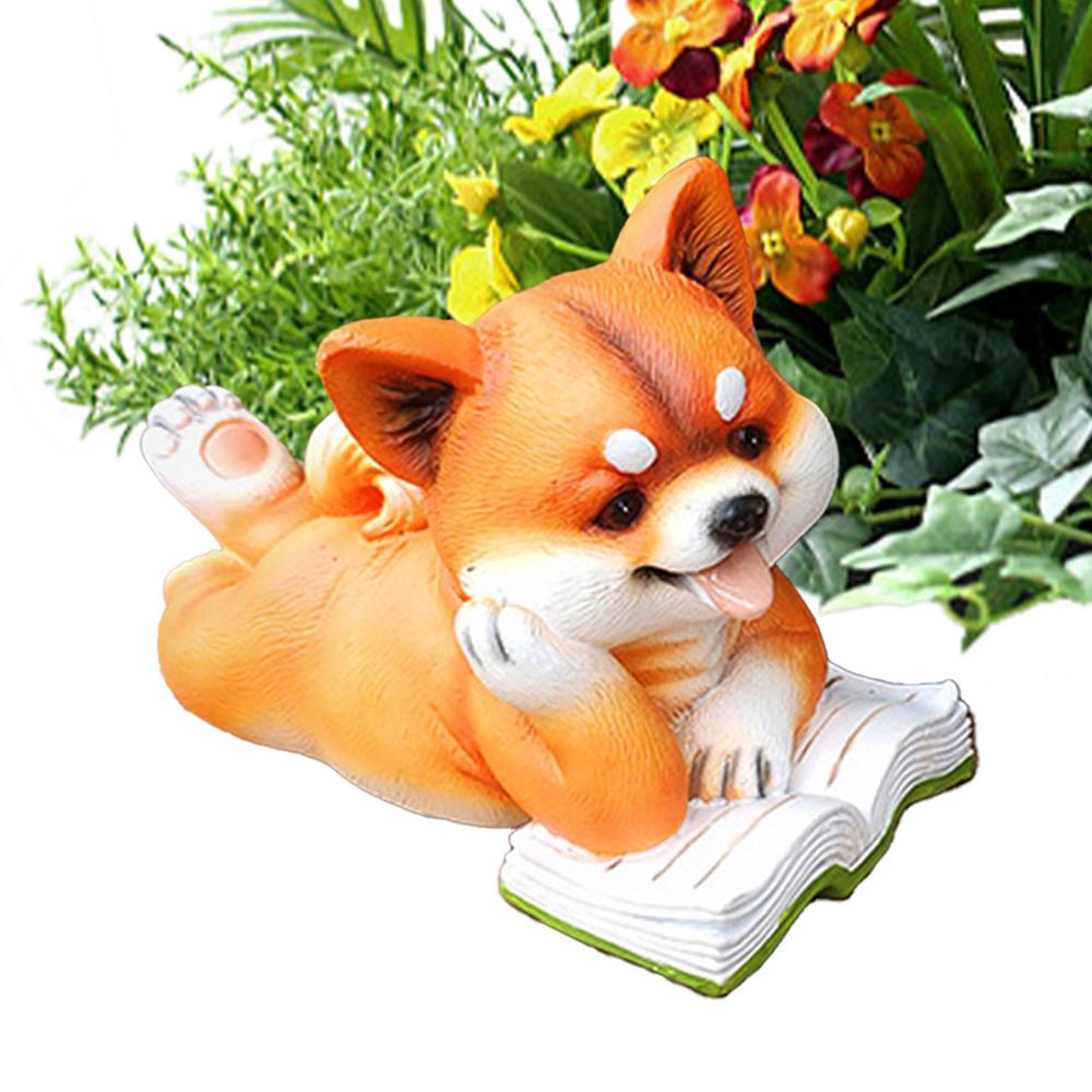 

Dog Statue Home Decor Resin Animal Collectible Outdoor Dog Statue For Bookshelf Balcony Corridor Family Hall Farmhouse Parties