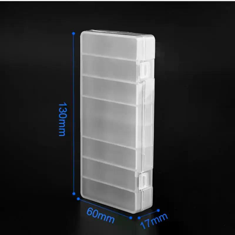1/3/5Pcs Hard Container Holder Case 8 Slots Transparent Plastic Battery Storage Box For AAA/AA Battery Organizer Accessories