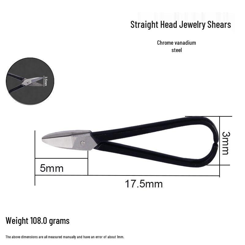 

Ювелирные кусачки с черной ручкой, 7 дюймов, для резки проволоки из золота, серебра, меди и листового припоя, с прямым наконечником - Идеально для изготовления украшений