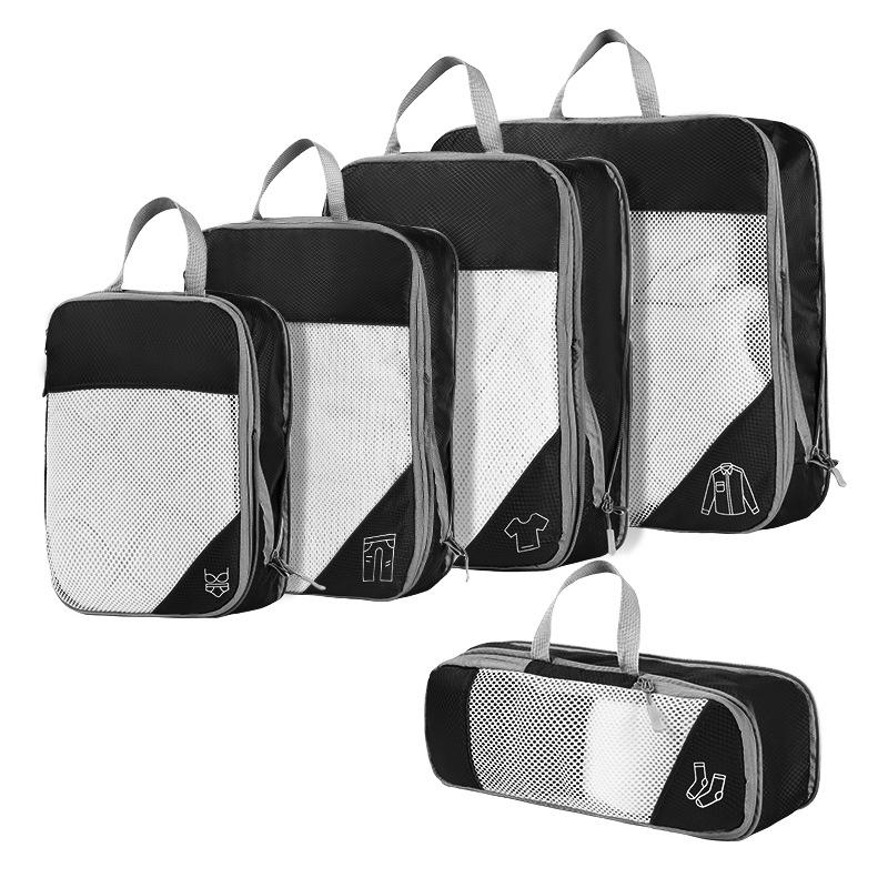 5PCS/set Travel Clothes Storage Bag Luggage Compression Organizer Set Large Capacity  Packing Cubes for Travel Luggage Suitcase