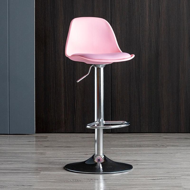 Adjustable Leather Upholstered Bar Stools for Bar Modern Swivel Bar Chair Barstools Counter Height with Backrest Chaises Chair