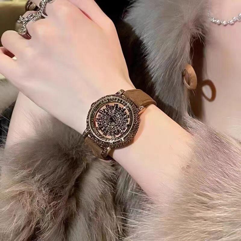 Diamond-encrusted Transshipment Niche Luxury Waterproof Women Trend Student Watch Women