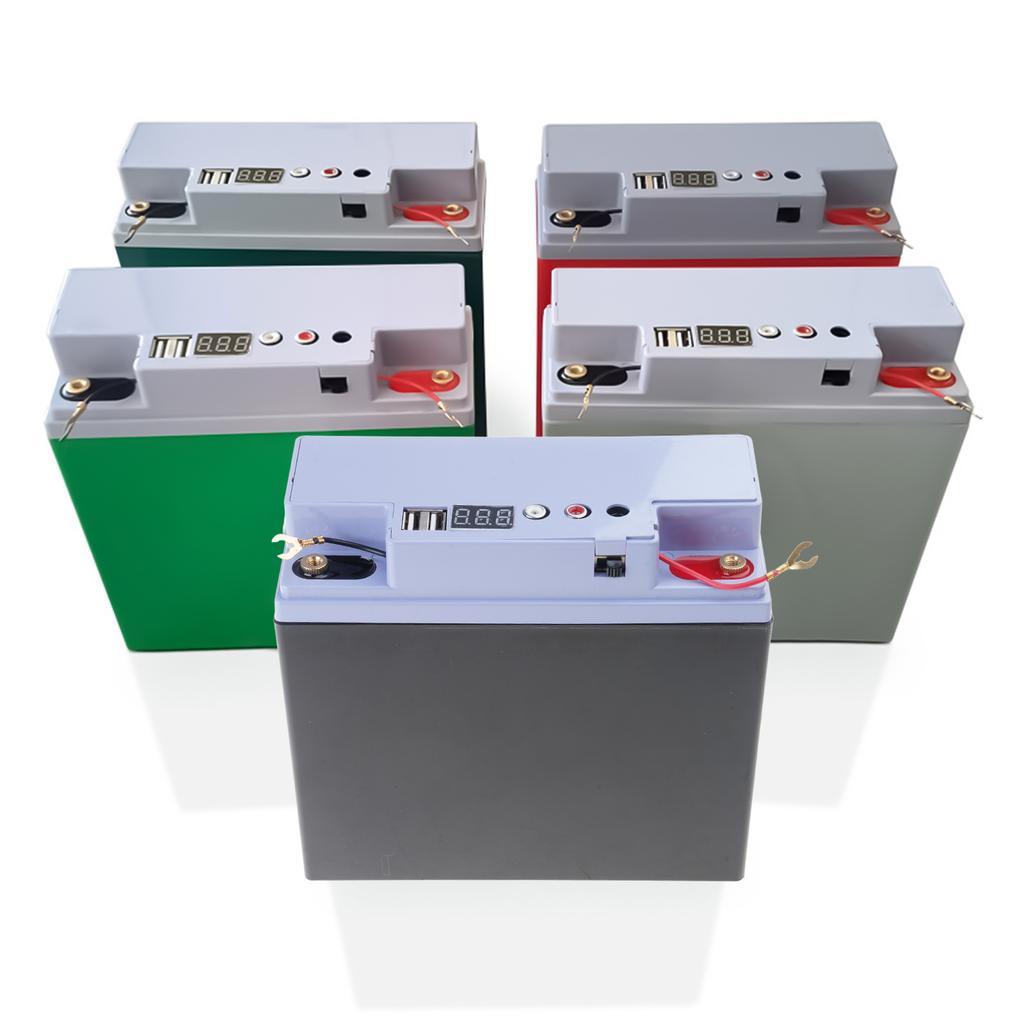 Battery Case Battery Holder Mobile Power Box Battery Storage Case with 2 USB Output Lithium Battery Box Holder