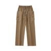 Spring new retro men's loose straight-leg pants American functional overalls casual pants men's trend