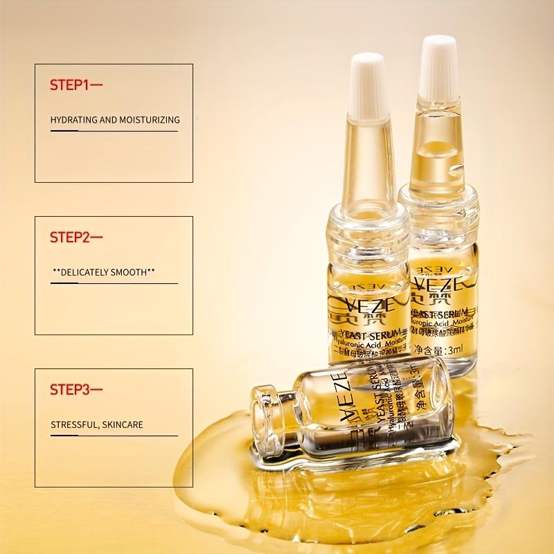 Dichlorobacterium Hyaluronsäure Essenz Serum Ampullen, Angereichert mit Kollagen, Niacinamid & Glycerin, Tief Feuchtigkeitsspendende & Hautglättende Hautpflege