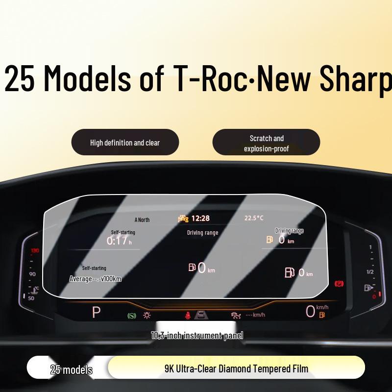 Volkswagen Tharu 25/26 Tempered Glass Screen & Interior Protection Film for Center Console Display