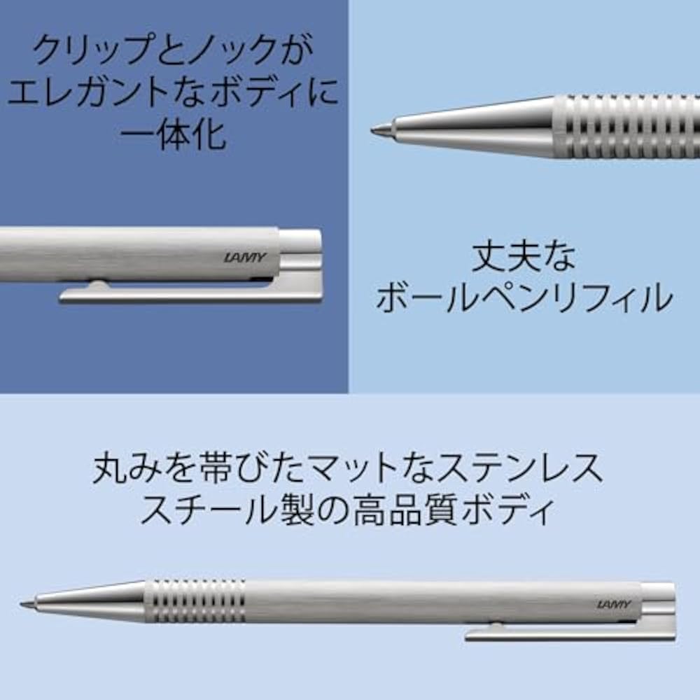 LAMY Logo Blush Ballpoint Pen - Elegant and Durable Stainless Steel Ballpoint Pen - Line Width M ...