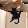 Unique Black Cat Gift for Writers 3PCS Cartoon Bookmark, Durable PET Cute Page Marker, Decorative Table Ornaments Home 3D Printing Lightweight Reading