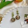 Korean Style Green Floral Summer Earrings - Elegant, Versatile, Sweet Studs for a Fresh, Fashionable Look