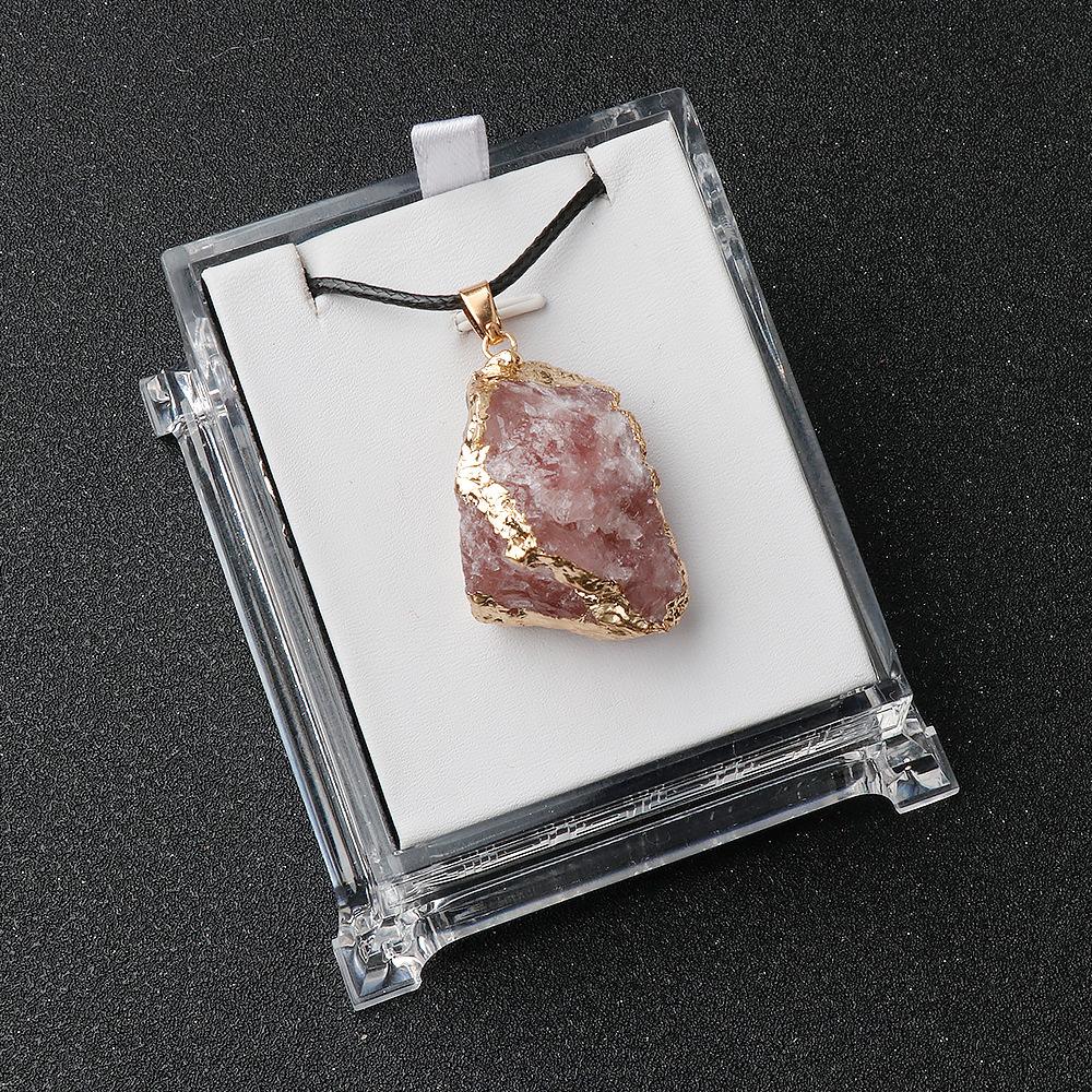 Women Necklace Natural Stone Irregular Pendant Charms For Elegant Women Love Romantic Gift Chains 45+5 Cm