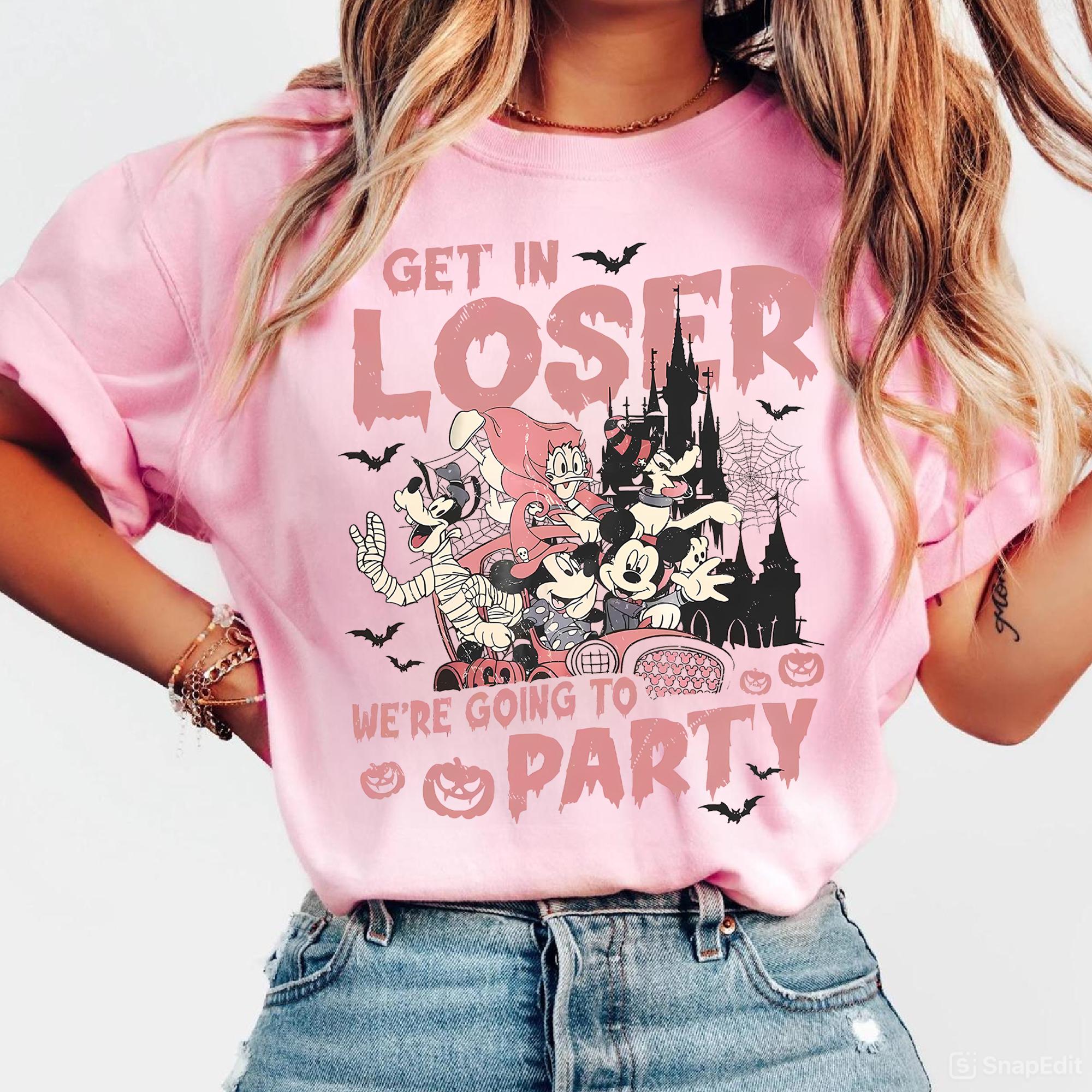 Mickey and Friends Halloween Tshirt Womens Tshirt Summer New Unisexs and Womens Casual Fashion Street Clothing S