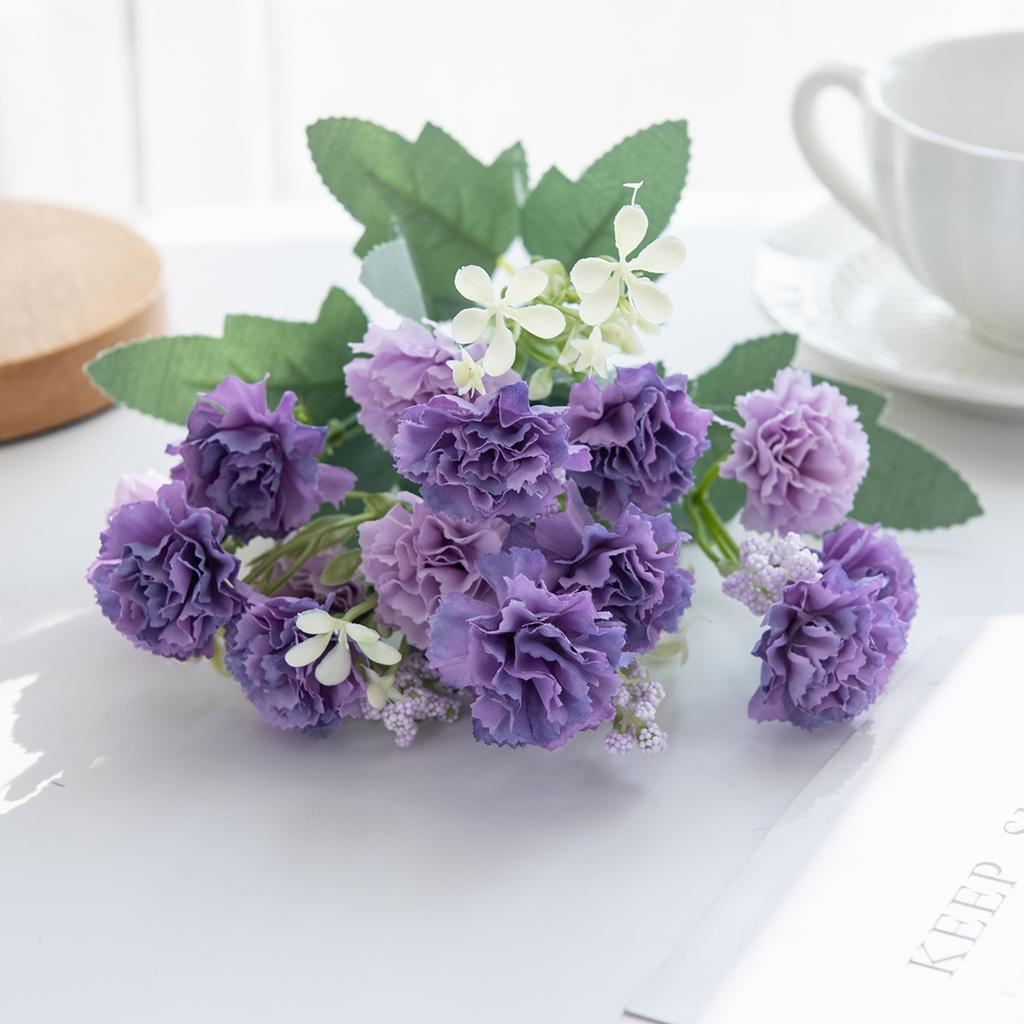 Artificial Flowers Small Carnation Christmas Wreath Accessory Home Vase Table Outdoor Garden Wedding Bridal Bouquet Bonsai Decor