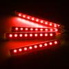 Dash Floor Foot Strip Lights 9 LED 4 In 1 Car Interior Atmosphere Lights Cigarette Lighter Adapter Auto Decorative Lamp