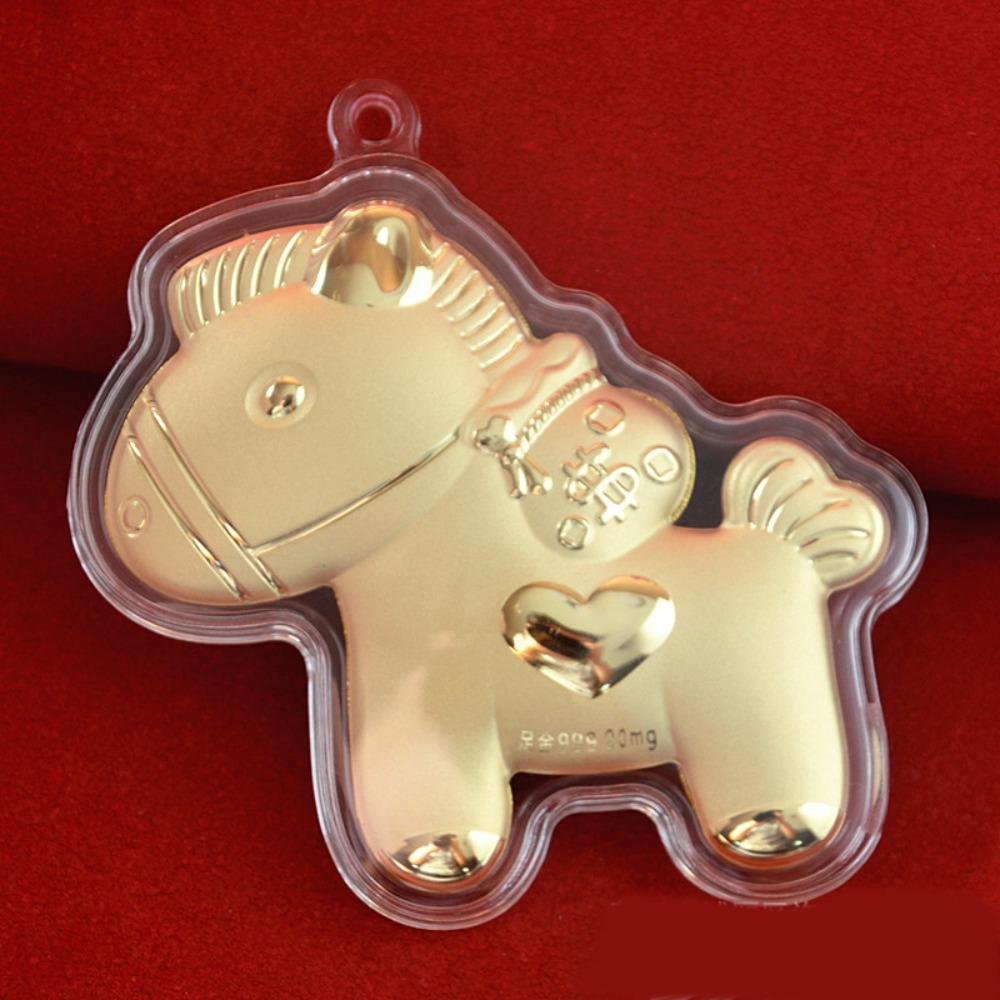 Creative Golden Horse Accessories Year of Horse Mascot Dolls Gold Pony Keychain Accessories Cute Chinese Style