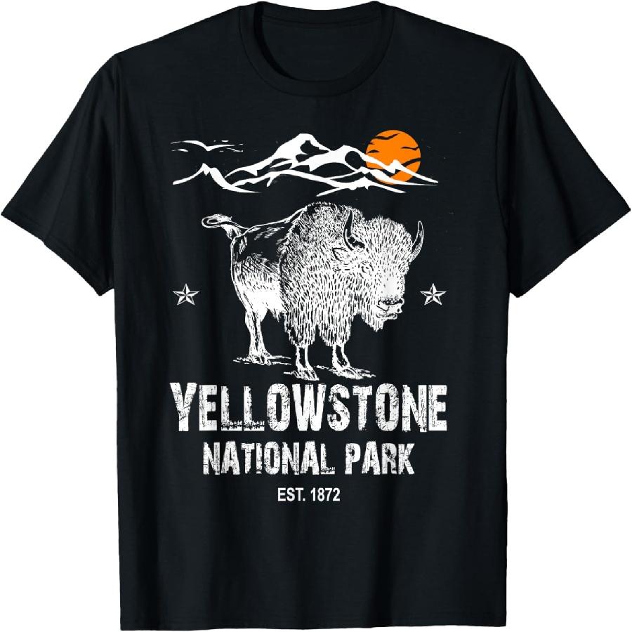 Vintage Yellowstone National Park Retro T-Shirt T-Shirt(1) S