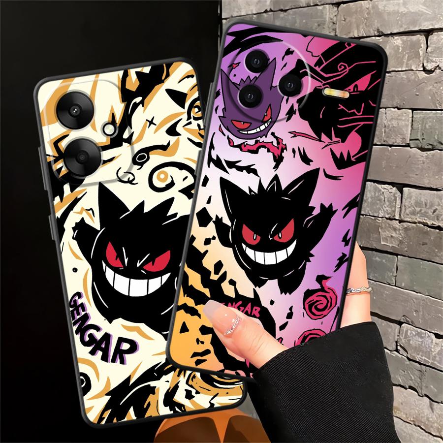 Case for Xiaomi Redmi A1 A2 Plus 12C A3 A5 9 14C 10 A4 K40 K80 Pro 13C Funda Phone Cover Cool Gengar Pokemon
