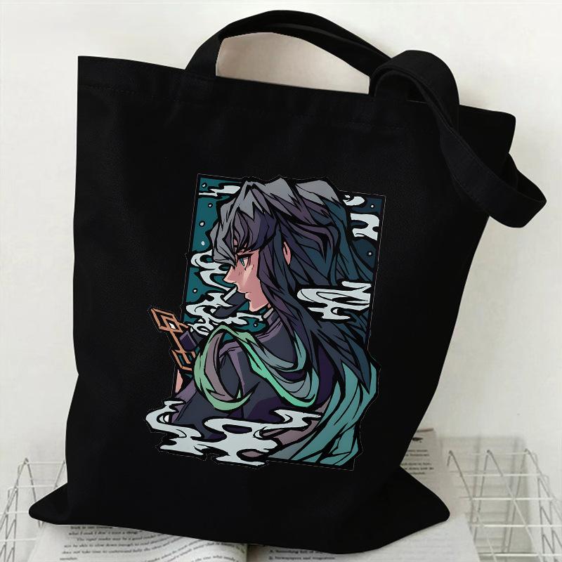 Japan cartoon comics Tokito Muichiro Demon Slayer Print Canvas Shopping Bag Large Capacity Tote Bag 7564