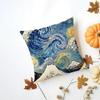 HHokusai Great Wave Cushion Cover Washable Linen Pillowcase Soft  for Daily Sofa Bed Home Room Decor