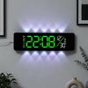 Modern Multi-Functional Silent LED Wall Clock - Simple Spotlight Design for Living Room Decoration