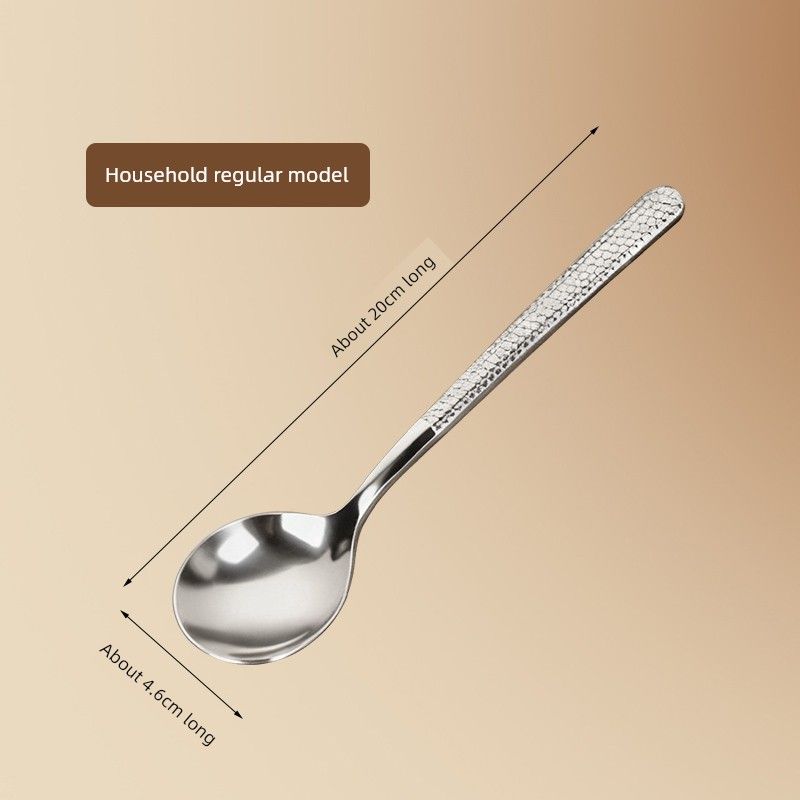 German 304 Stainless Steel Spoon, Thickened Household Soup Spoon, Children s Dining Spoon, Adult Soup Spoon, Round Spoon Small 304 Steel Spoon (One Pack)