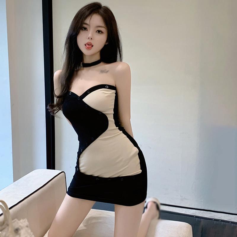 

Женское платье с цветными вставками, приталенное One Size