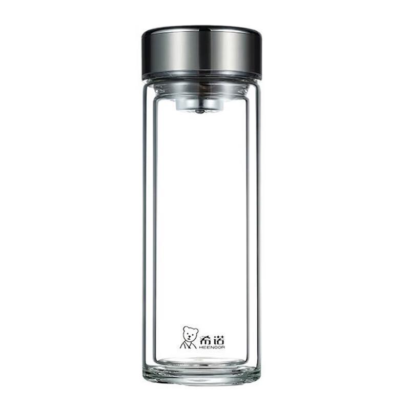 Heenoor 365ml Double-Wall Glass Tea Infuser Bottle