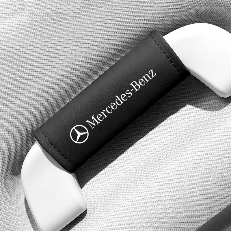 

GLC GLB Leather Car Roof Handle Plush Pull Cover Protector For Mercedes benz GLK GLA w204 W251 W463 W176 Auto Interior Accessor
