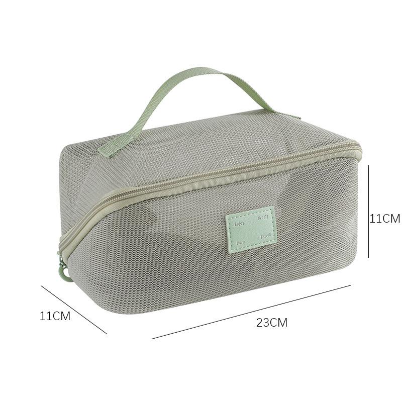 Large Capacity Mesh Makeup Bag - Portable Transparent Toiletry Storage