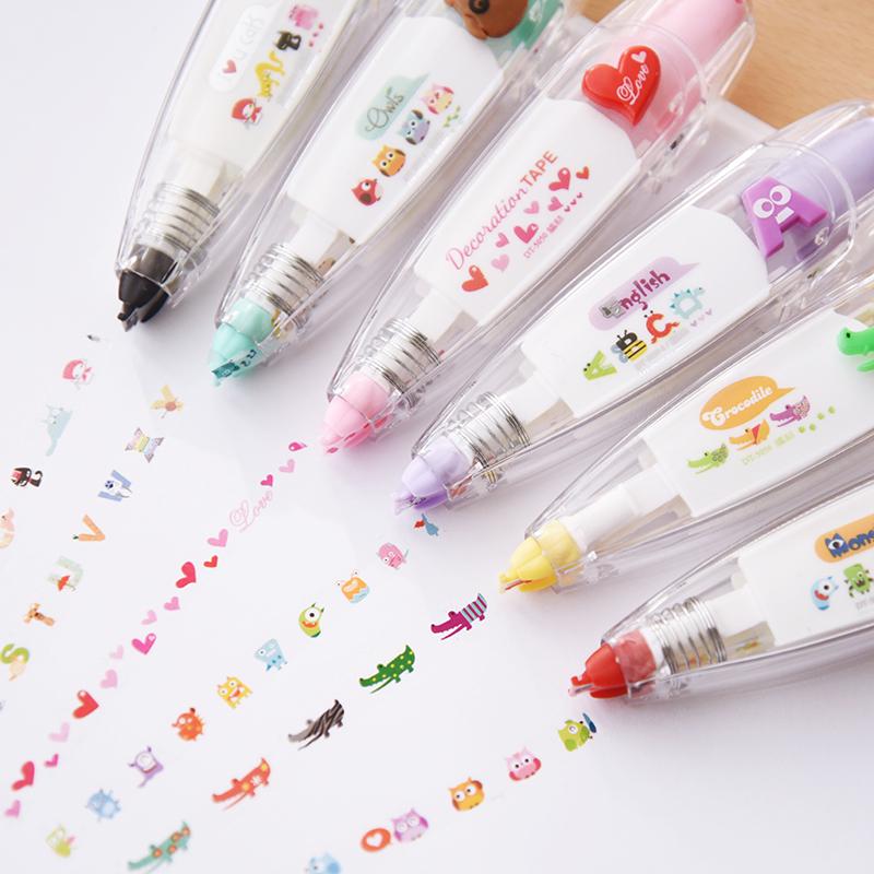 Cute Animal Correction Tape Lace Deco Adhesive Masking Tapes for Note Book Sticker Scrapbook
