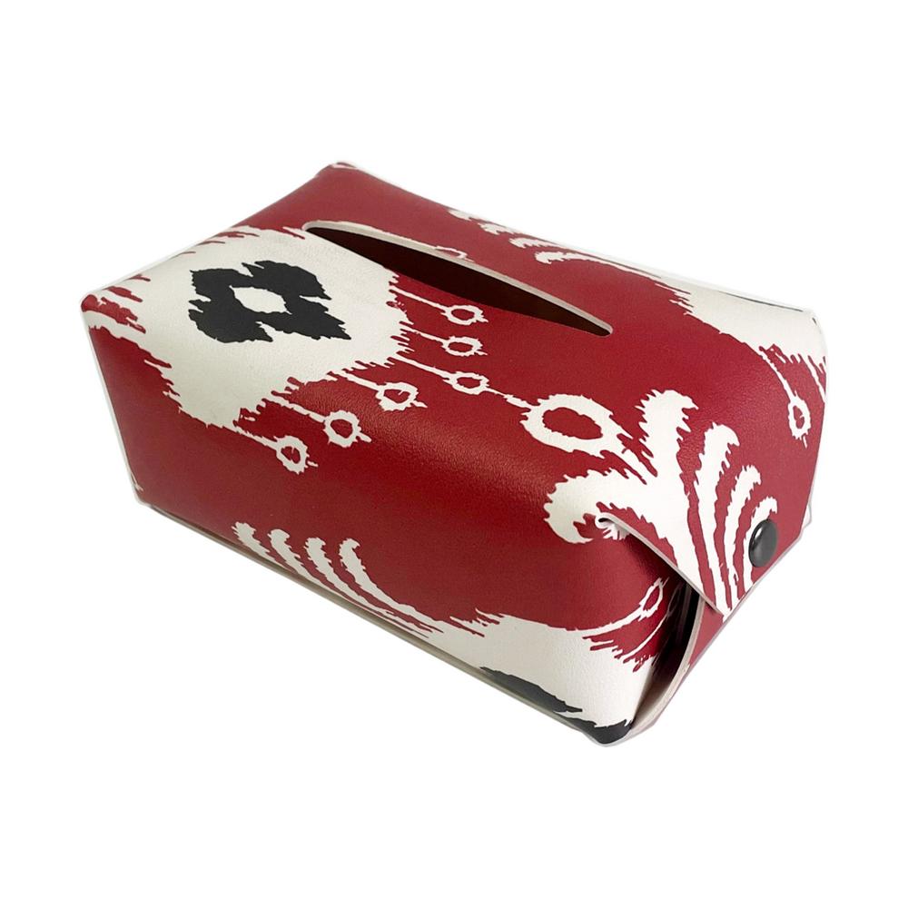 

Bohemian Tissue Box Cover PU Leather Rectangular Bohemian Car Tissue Bag Waterproof Tissue Holder Foldable For Home Workplace