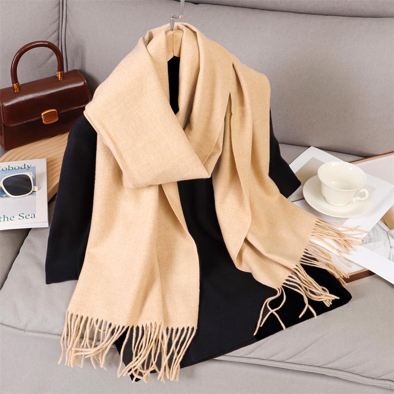 69 Colors Winter Scarf for Women Warm Cashmere Scarves Hijab Solid Lady Long Shawl Wrap Female Pashmina Bandana Poncho Stoles
