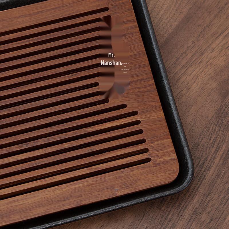 Ceramic and Bamboo Dry Bubble Kung Fu Tea Tray