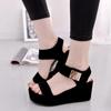 Summer Women Sandals Wedges Platform Fashion Fish Mouth Rome White Black Woman Shoes Elegant Ladies Thick Sole Casual Plus Size