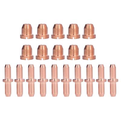 10 Set Plasma Cutter Verbrauchs Elektrode Tip Kit Schneiden Taschenlampe Düse Zubehör TC80