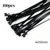 100Pcs Multi-Purpose Reusable Cable Straps Durable Nylon Lock Loop Zip Ties for DIY Craft Cord Fastening