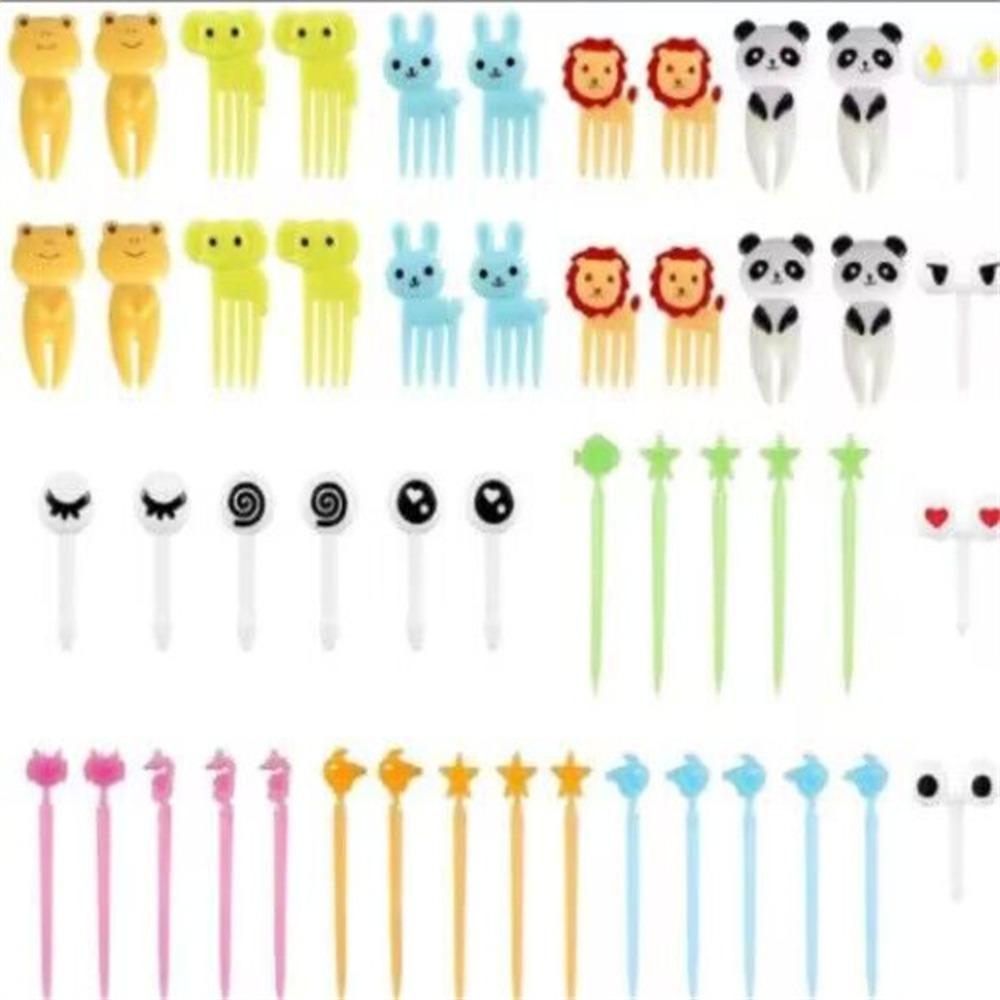 

Party Supplies Random Color Animal Farm Fork Cartoon Design Mini Size Food Pick Decorative Shape Toothpick Cake Decorating